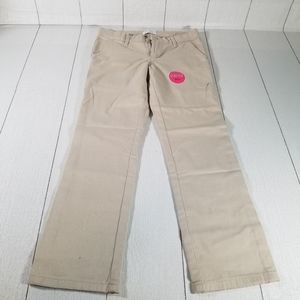 Childrens Place Adjustable Waistband Khaki Straight Pants Size 6X/7 NWOT